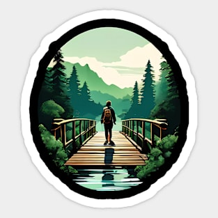 a calm life for a hiker Sticker